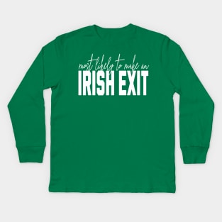 Irish exit Kids Long Sleeve T-Shirt